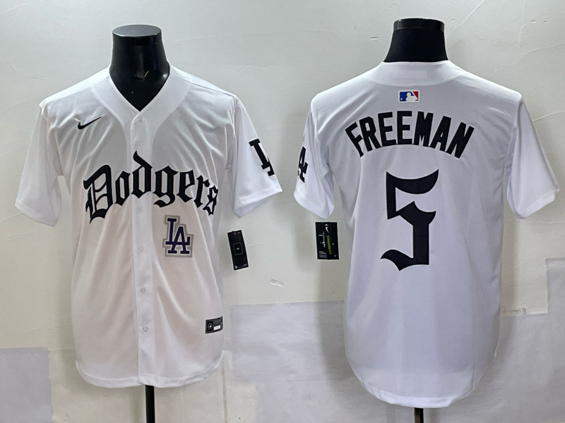 Men Los Angeles Dodgers #5 Freeman white Nike 2025 MLB jersey 009->los angeles dodgers->MLB Jersey